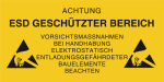 Hoiatuskleeps PVC RIGID SIGN "ACHTUNG ESD GESCHUTZTER BEREICH" 600 x 300mm