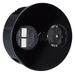 Pistikupesa Twist 1 x CEE7/3 0.2m, 2 x keystone pesa, matt must