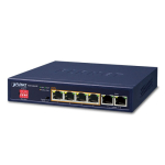 Switch: 4 x 10/100/1000Mbps PoE+, 2 x 10/100/1000Mbps, 65W PoE budget
