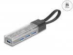 USB 3.0 hub, 4 porti, l&auml;bipaistev, v&otilde;imalik &uuml;hendada USB-A ning USB-C pesaga
