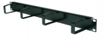 Kaablihoidja 1U, 4 aasaga metall must