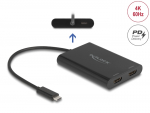 Adapter USB-C (M) - 2 x HDMI (F) 3840x2160@60Hz, PD 100W, must