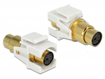 Keystone moodul: Mini-Din 6pin PS/2 F / F, kullatud