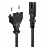 220V Toitekaabel 2.0m, must, CEE 7/16 - C7