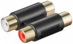 Adapter 2xRCA (F) -(F), plastik, kullatud kontaktidega