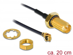 &Uuml;leminek antennile RP-SMA - MHF I 1.13, 10cm, 20mm keermega, pritsmekindel
