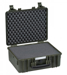 Kohver 474x415x214mm, veekindel, roheline, vahuga, IP67, 4.7kg