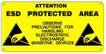 Hoiatuskleeps PVC RIGID SIGN "ESD PROTECTED AREA" - 600 x 300mm