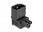 Toite&uuml;leminek C14 - C5, 2.5A IEC 60320 nurgaga &uuml;les must