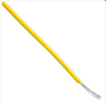 Montaažijuhe 0,15mm&sup2;, kollane AWG26 PTFE 600V h&otilde;betatud vask -60&deg;C&hellip;200&deg;C UL1213 305m