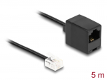 Telefonikaabel RJ11 (M) - RJ45 (F) 5.0m, must