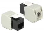 Modularpesa RJ45 Cat6 varjestamata, t&ouml;&ouml;riistavaba, must