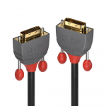 DVI-D Dual Link kaabel 10.0m, must, 2560x1600@60Hz, ANTHRA