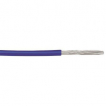 Montaažijuhe 0,09mm&sup2;, sinine AWG28 PTFE 600V h&otilde;betatud vask -60&deg;C&hellip;200&deg;C UL1213 305m