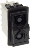 Klahvl&uuml;liti, DPDT 5A 24V dc, paneelile, Snap-In, On-Mom, sinine LED, IP68