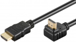 HDMI kaabel 1.5m + Ethernet, 4K Ultra HD 2160p@60Hz, 1x90&deg; nurgaga, must