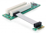 Riserkaart: PCIe x1, 2 x PCI paindkaabliga 9cm, vasakpoolne sisend