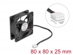 Ventilaator 24VDC 80x80x25mm, 0.97m&sup3;/h, 35.5dBA, 3000rpm