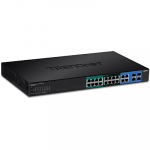 PoE Switch: 8x 10/100/1000Mbps UPoE, 8x 10/100/1000Mbps PoE+, 4 x mini-GBIC/RJ45, Web Smart, rackitav, 370W