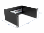 Paneel 10 tolli 2U DIN latiga 254x180x90mm must