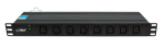 Toitepaneel 19" 1U, ees 8xC13, taga 8xC13, IEC320 C20 16A / 250V toitepistik