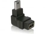 Adapter USB 2.0 Mini B (M) - (F) 90&deg; nurgaga &uuml;les, 5pin