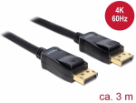 DisplayPort kaabel 3.0m, 3840x2160@60Hz, DP 1.2, must