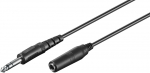 6.3mm pikenduskaabel 5.0m, must