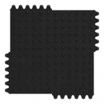 De-Flex ESD Nitrile FR matt, must, 19mm paksune, 45x45cm