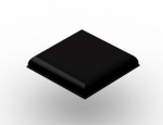 Kummijalg 32,4 x 32,4 x 6,4mm, must, ruut