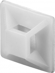 Kaablifiksaator kleebisega 19x19mm, naturaalne, 3.6mm, 100tk/pk