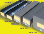 CLOSED DOUBLE STICK CONTAINER in LABEPLAST - ext.630 x 125 x 100 with inner divider