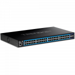 Switch: 48 x 10/100/1000Mbps, 4 x SFP+, web smart, r&auml;kitav