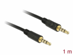 3.5mm kaabel 1.0m, 4pin, must