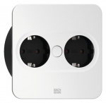 Pistikupesa Twist 2 2 x CEE7/3 2.0m, matt valge, nurkne