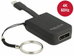 &Uuml;leminek USB-C (M) - DisplayPort (F) 4K@60Hz, v&otilde;tmehoidjaga, sobib ka Mac&acute;ile ning toetab ka Thunderbolt 3&acute;e