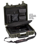 Kohver 474x415x149mm, veekindel, roheline, s&uuml;learvutikotiga, IP67, 3.9kg
