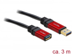 USB 3.0 pikenduskaabel A - A 3.0m, kullatud metall kestaga, premium