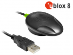 USB 2.0 Multi GNSS UDR vastuv&otilde;tja u-blox NEO-M8U 1.5m, must