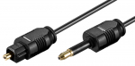 Toslink/SPDIF kaabel - Toslink mini 3.5mm 1.0m, optiline, must