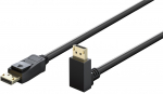 DisplayPort kaabel 3.0m, 2.1, 8K 7680x4320@144Hz DSC, 54 Gbit/s, nurgaga &uuml;les, must