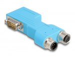 Adapter D-SUB 9pin (F) / (M) - M12 A-coded (M) / (F) CAN bus splitter