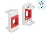 Katteplaat Easy 45 1-le moodulile, keystone pesaga, punane, 45 x 22.5mm