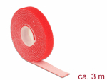 Takjapael rullis 13mm x 3.0m HOOK and LOOP, punane