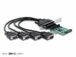 Laienduskaart: PCIe x1, 4 x Serial RS-232 koos toitega