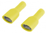 Faston pesa 6,3x0,8mm 4-6mm2, kollane isoleeritud, 100tk