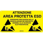 Hoiatuskleeps PVC ADHESIVE SIGN "AREA PROTETTA ESD" - 300 x 150mm
