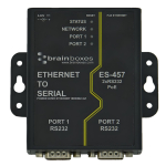 RS-232 server, 2 porti, -10&ordm;C kuni +60&ordm;C, 5 VDC - 30 VDC, PoE toite v&otilde;imalus