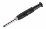Banaanpistik juhtmele, 2mm, 60V DC, 6A, joodetav, must
