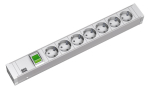Toitepaneel 7 x Schuko l&uuml;litiga r&auml;ckitav 2.0m 1U hall